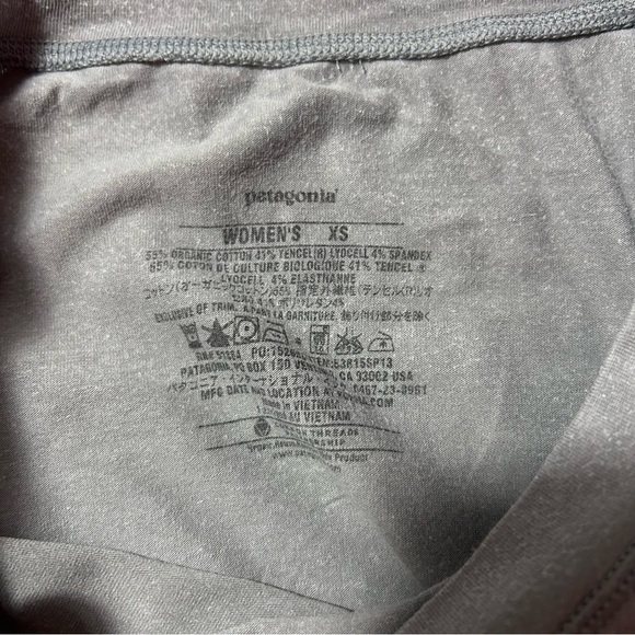 PATAGONIA Womens Round Neck Long Sleeve Organic Cotton Gray Shirt Lyocell XSmall - Picture 2 of 3